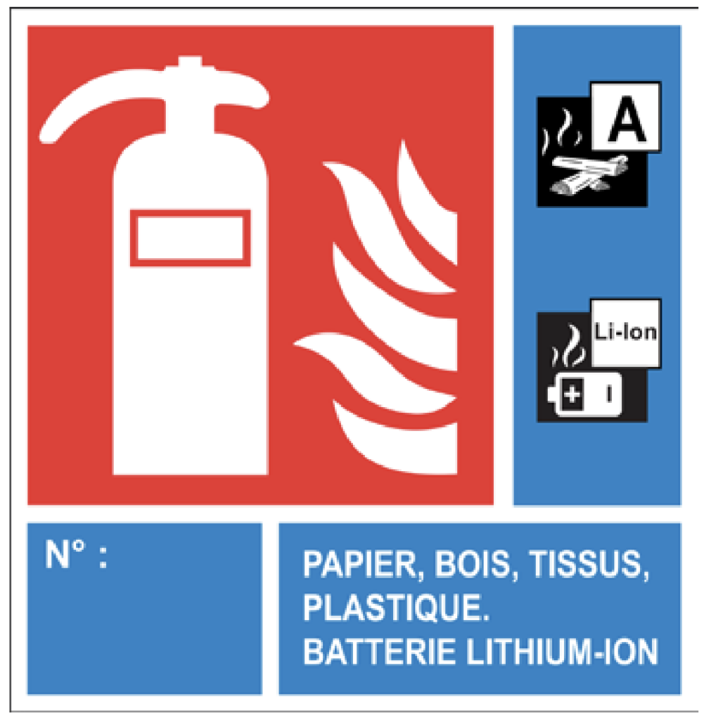 extincteur dédié à feu lithium