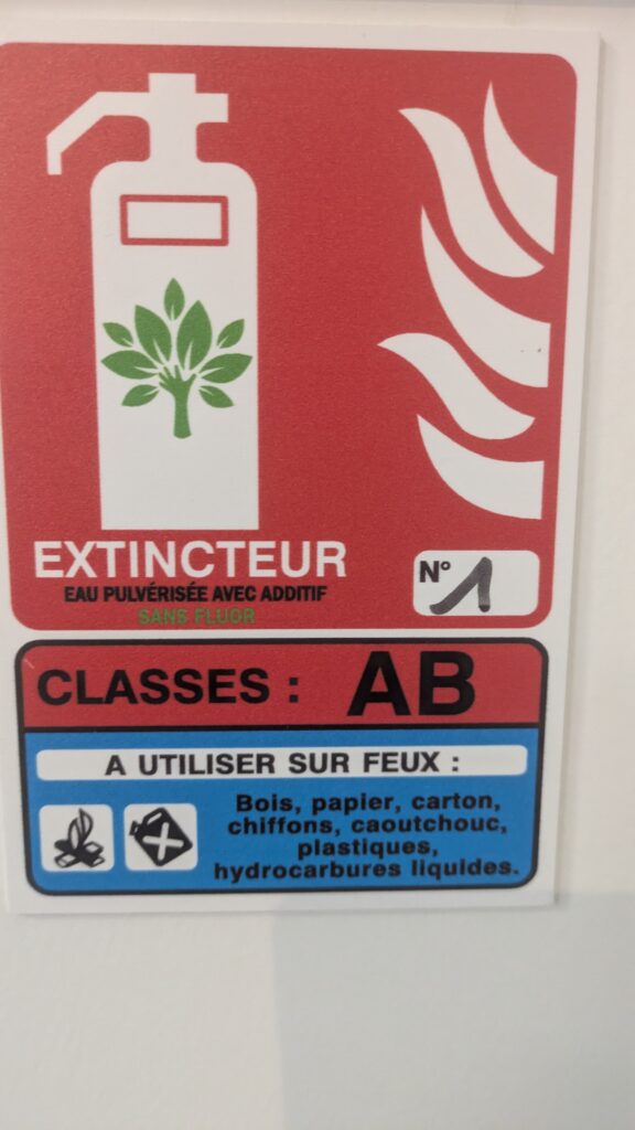 pictogramme environnemental extincteur